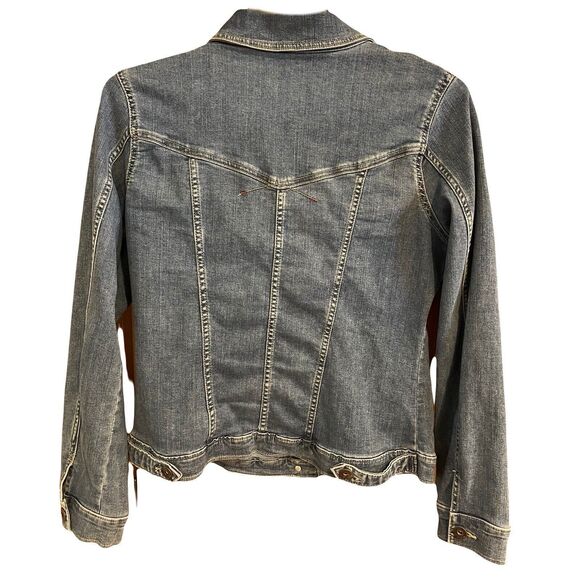 Wrangler Womens Denim Jacket Blue Sz L Authentic Western Trucker VGC - Picture 2 of 16